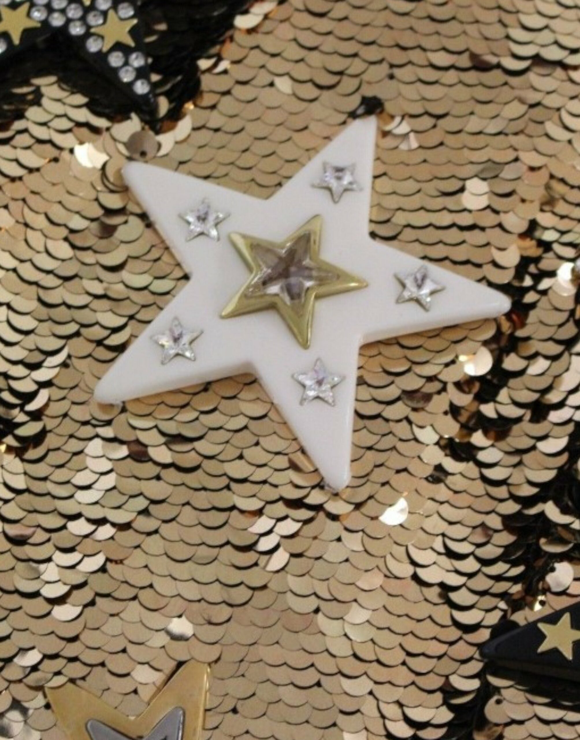 Masterpiece gold sequined crystal swarovski dress