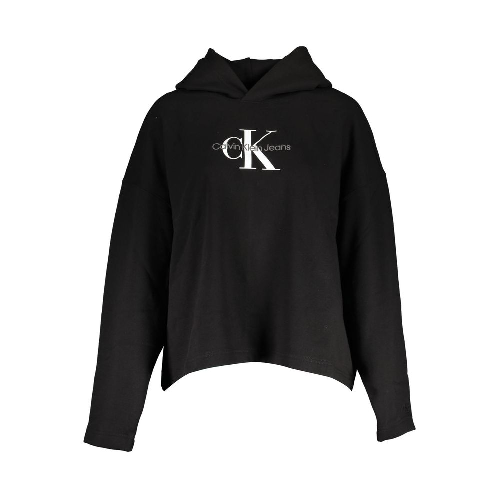 Black Cotton Women's Hoodie