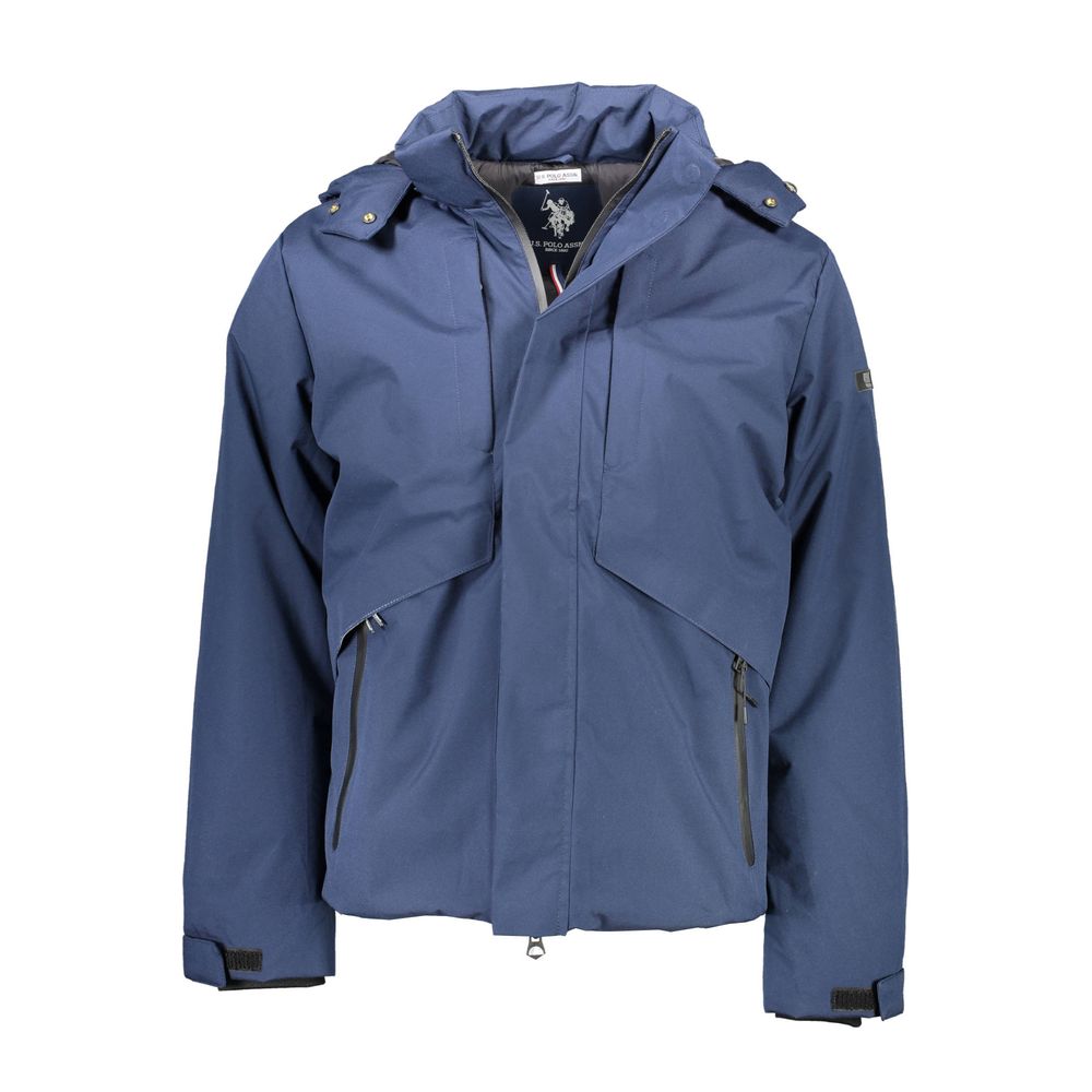 Blu Poliestere Men's Jacket