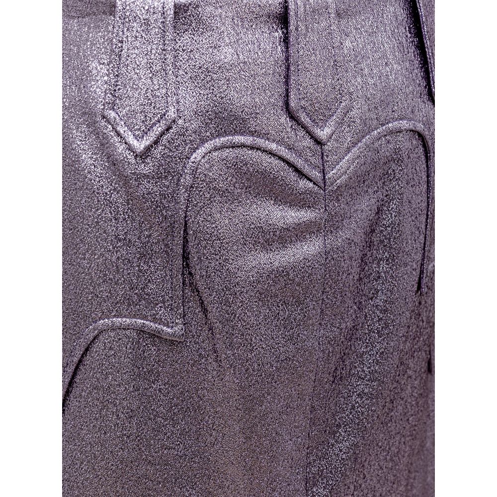 Purple Polyamide Midi Skirt
