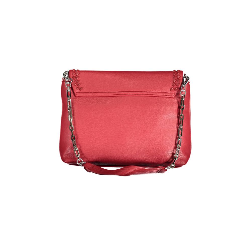 Rosso Polyurethane Women Handbag