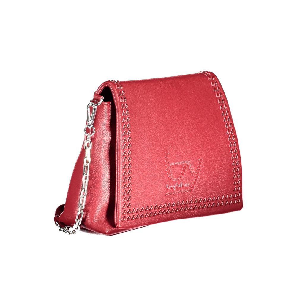 Rosso Polyurethane Women Handbag