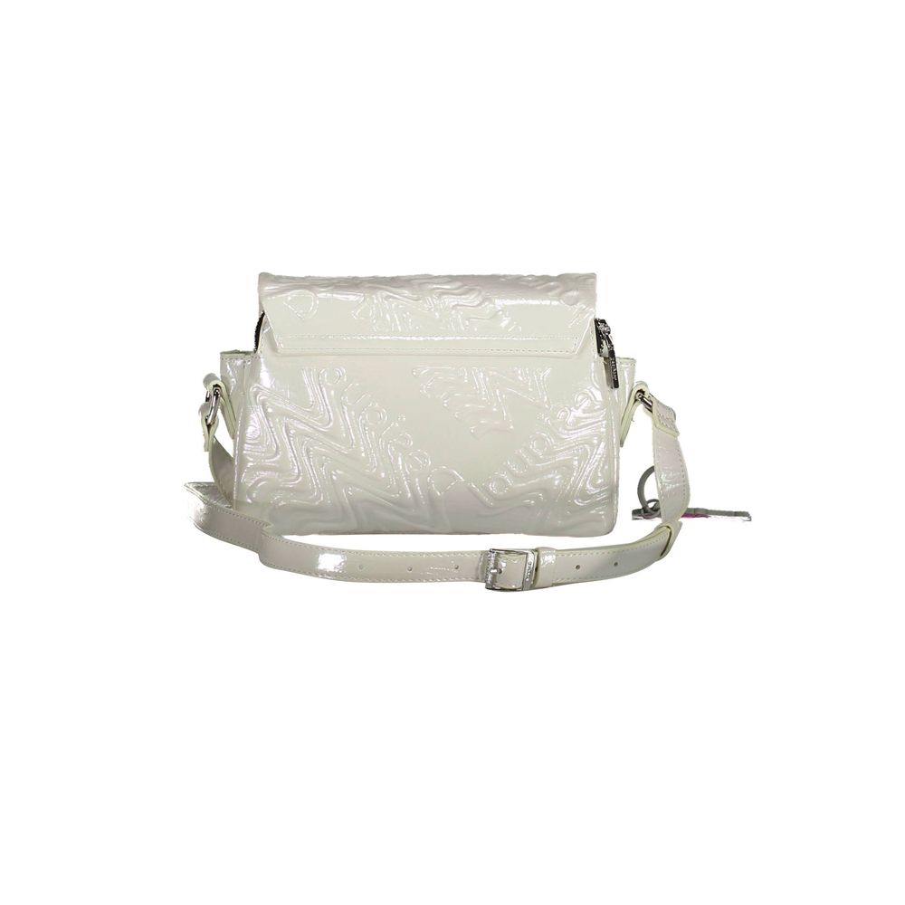 Bianco Polyurethane Women Shoulder Bag
