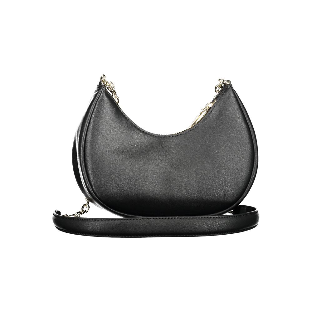 Black Polyester Women Shoulder Bag