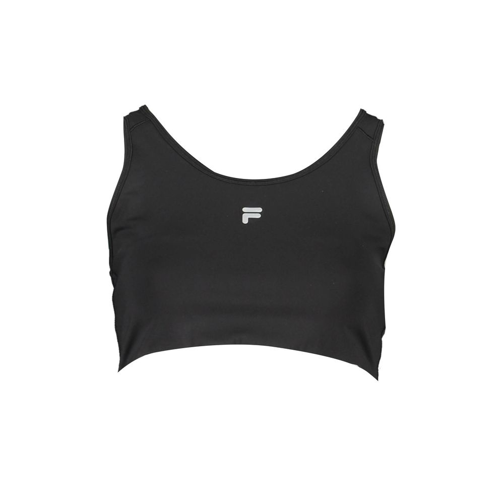 Black Polyester Women's Sports Bra
