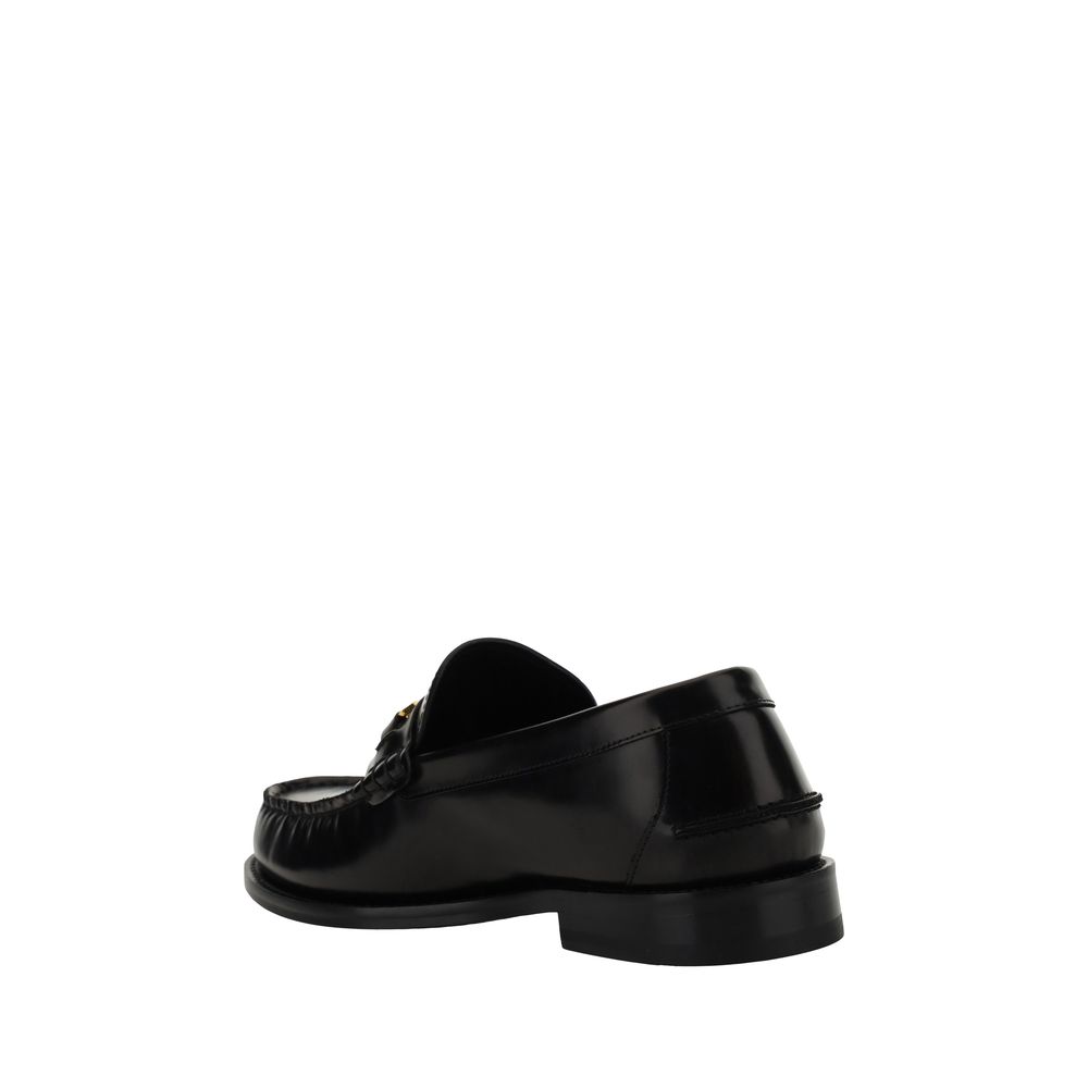 Versace – Mocassins en cuir avec plaque Medusa