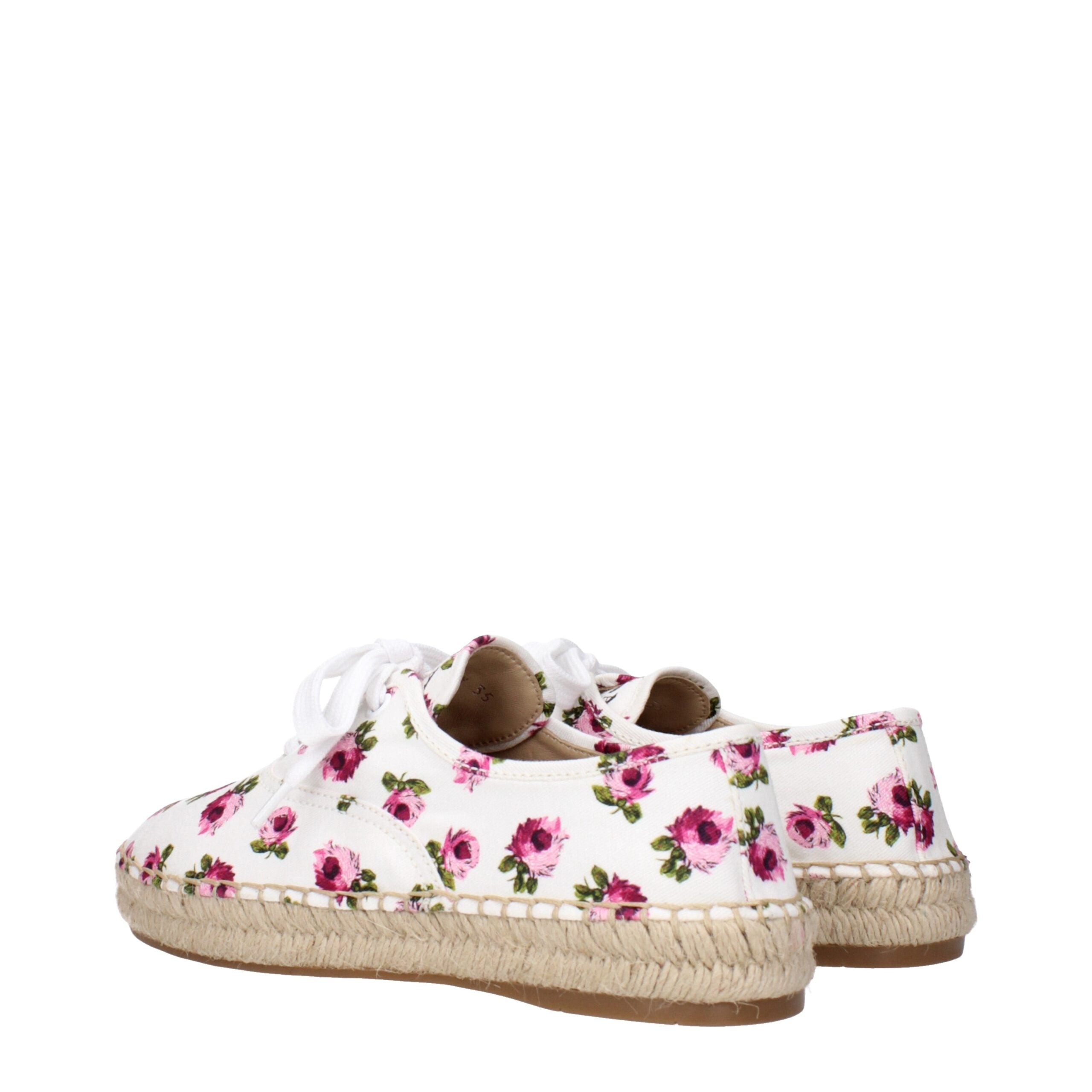 White Fabric Espadrilles