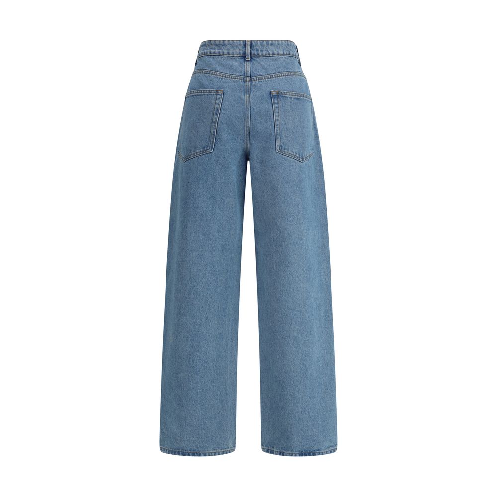 Róhe — Jean relaxed en coton bleu à coupe baggy