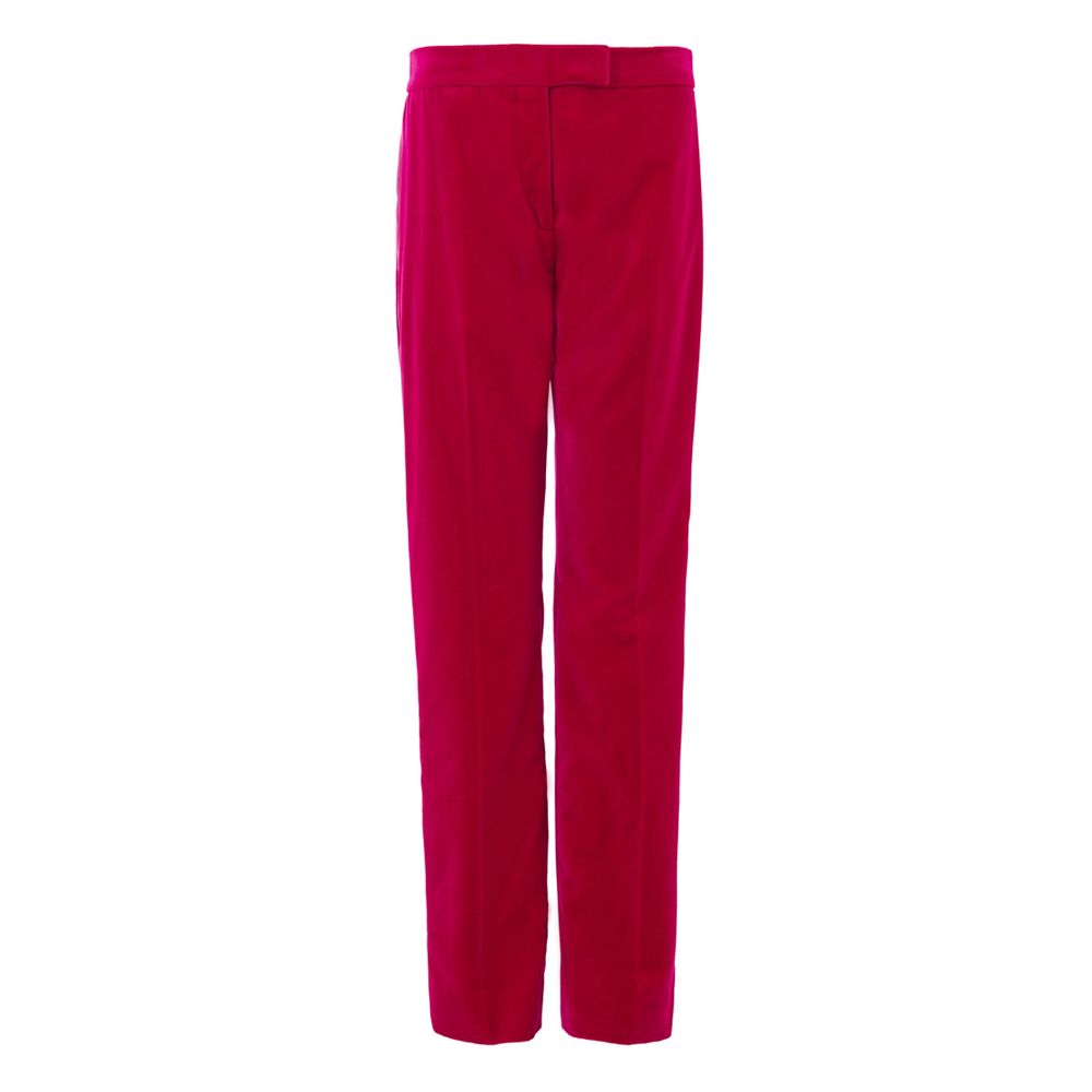 Tom Ford — Pantalon de smoking en chenille fuchsia avec bandes satinées