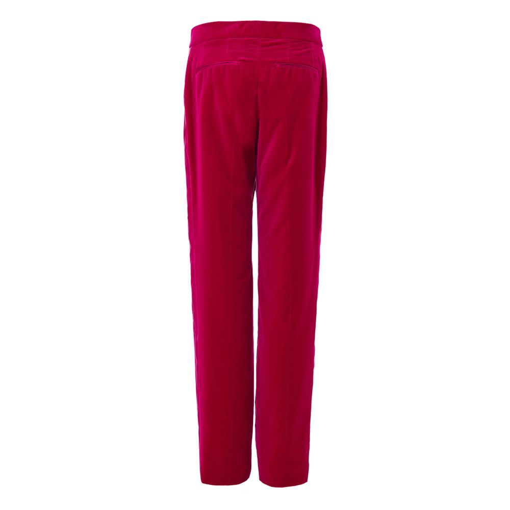 Tom Ford — Pantalon de smoking en chenille fuchsia avec bandes satinées