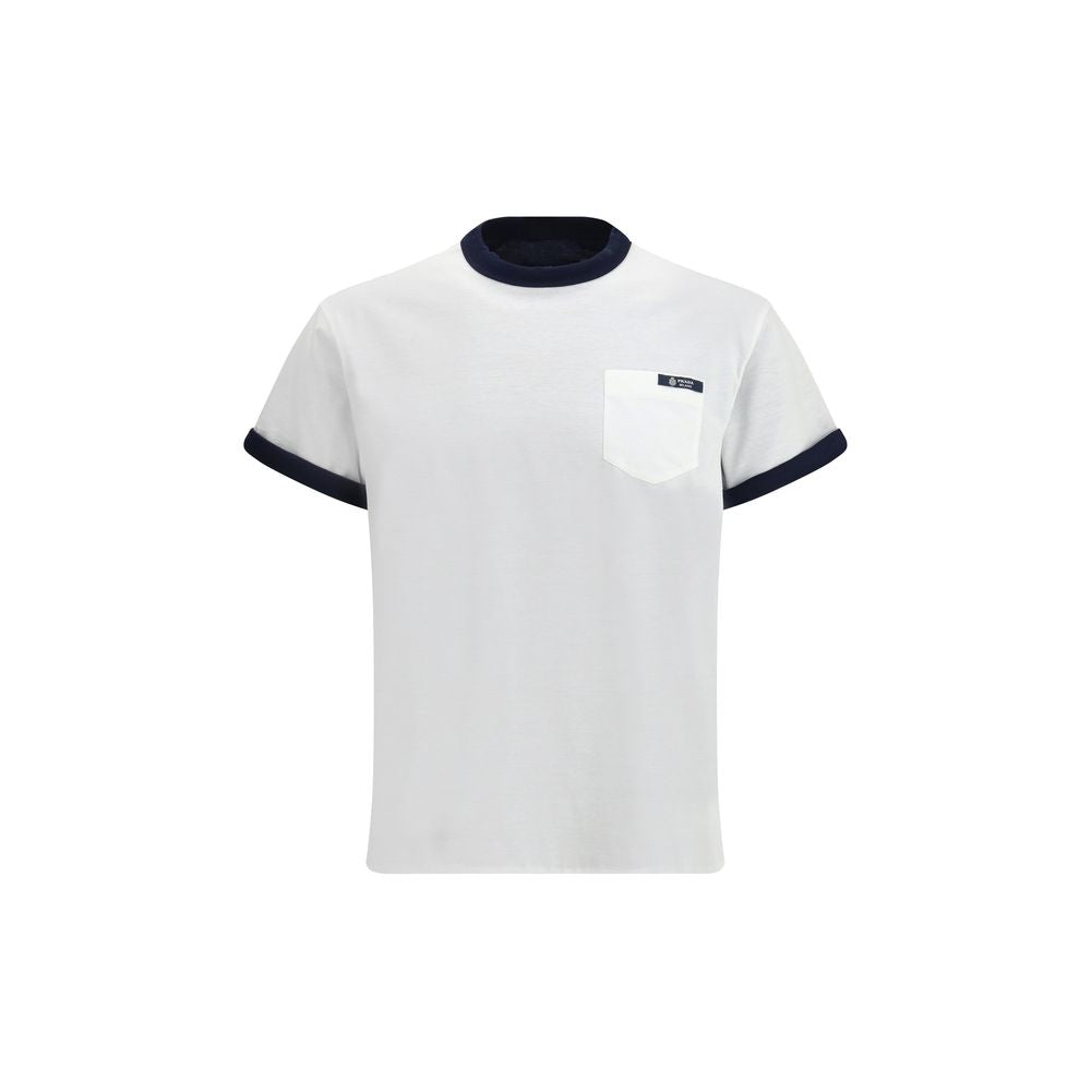Prada — T-shirt blanc réversible en coton