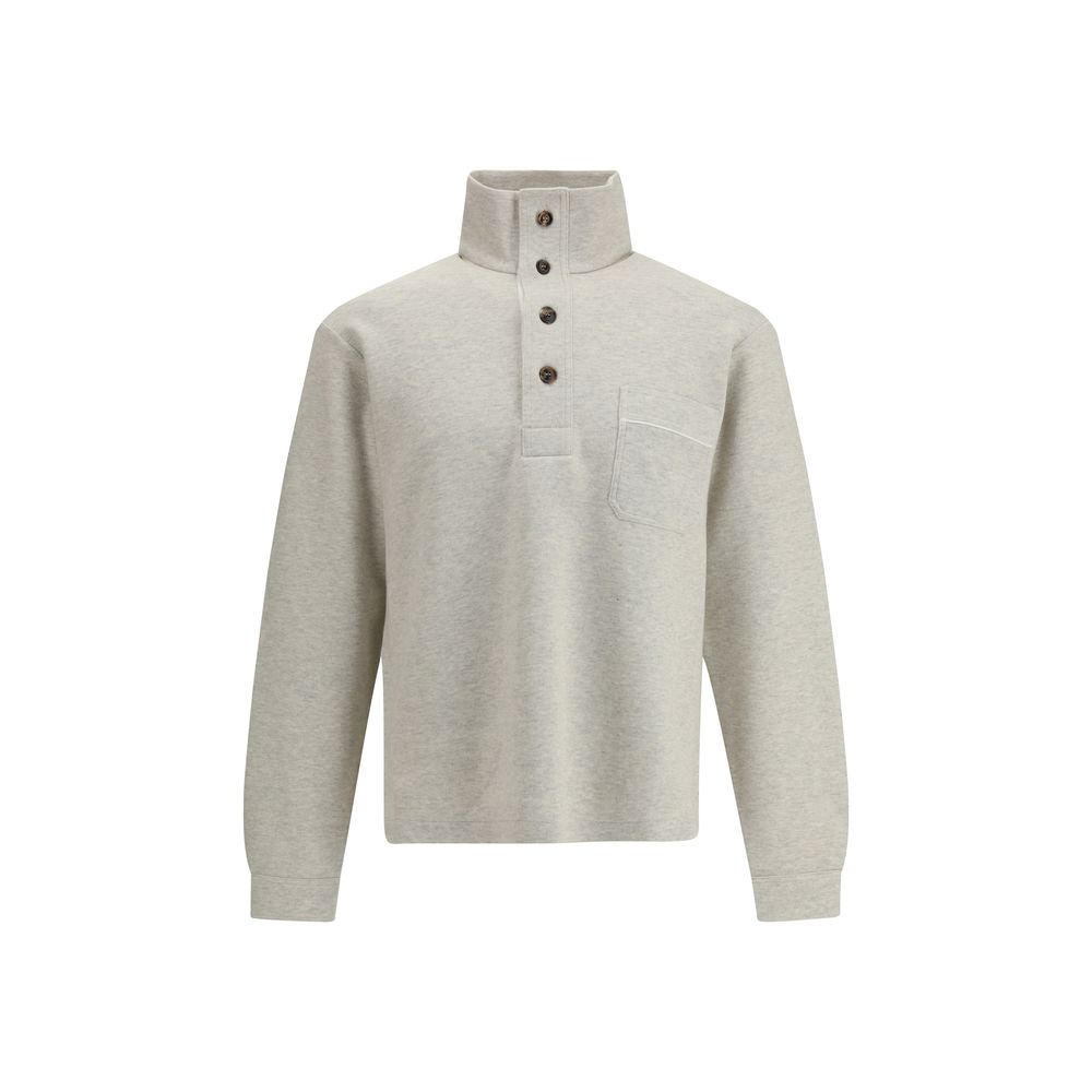 Tom Ford — Sweatshirt beige en coton, soie et cachemire