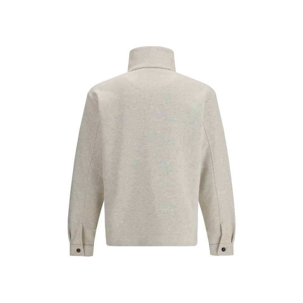Tom Ford — Sweatshirt beige en coton, soie et cachemire